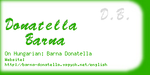 donatella barna business card